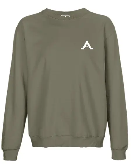 Crewneck army green Adventure the Alps avant.webp