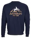 Crewneck navy blue Adventure the Alps dos.webp