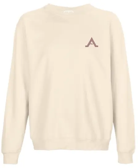 Crewneck creamy pink Adventure the Alps avant.webp