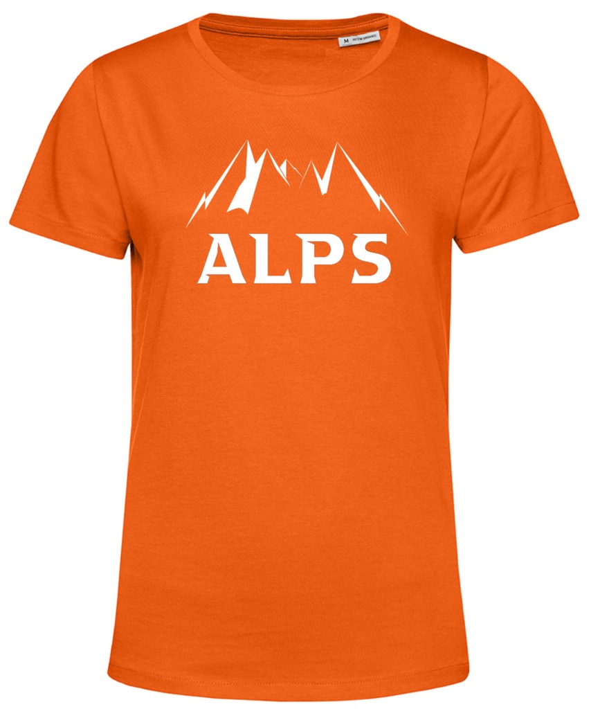 T-Shirt Alps Montagnes Orange - Femme (XS)