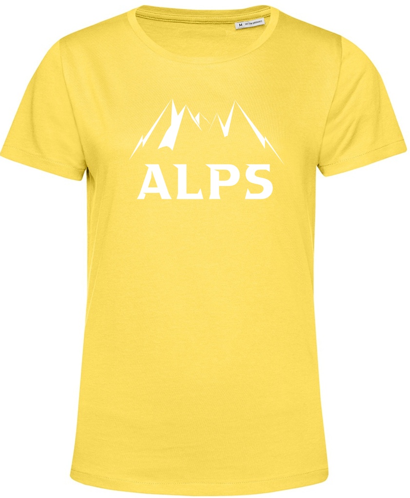 T-Shirt Alps Montagnes Jaune - Femme (XS)