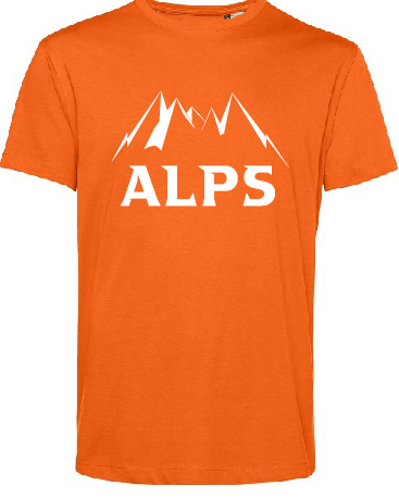 T-shirt Alps Montagnes Orange - Homme (XS)