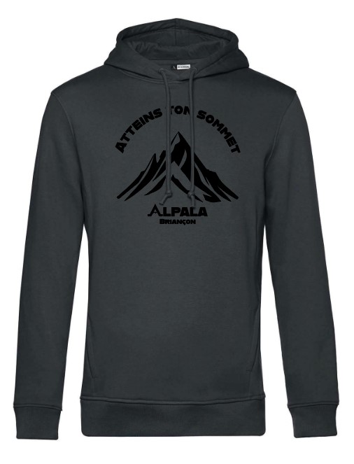 Sweat Alpala "Atteins ton sommet" Gris Asphalte - Homme (XS)