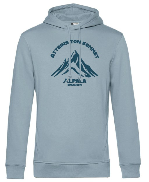Sweat Alpala "Atteins ton sommet" Bleu Fog - Homme (XS)