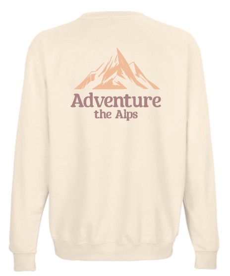 Crewneck Adventure the Alps Rose Crémeux (XS)