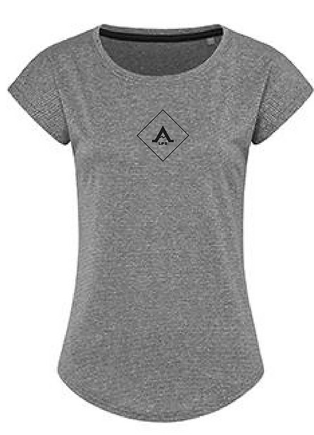 T-Shirt "Alpala Performance" Gris Heather - Femme logo central (XS)