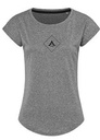 T-Shirt "Alpala Performance" Gris Heather - Femme logo central