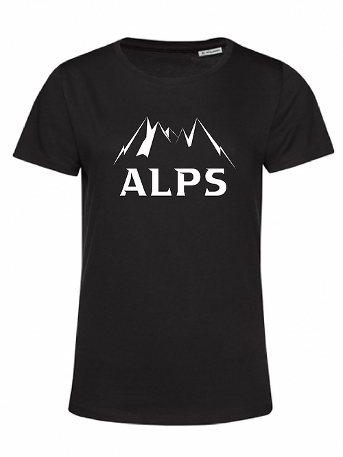 T-Shirt Alps Montagnes Noir - Femme (M)