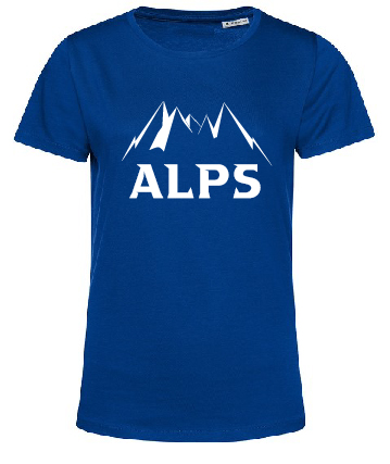 T-Shirt Alps Montagnes Bleu Royal - Femme (XS)